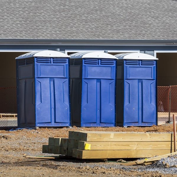 what is the expected delivery and pickup timeframe for the porta potties in Huntington Mills